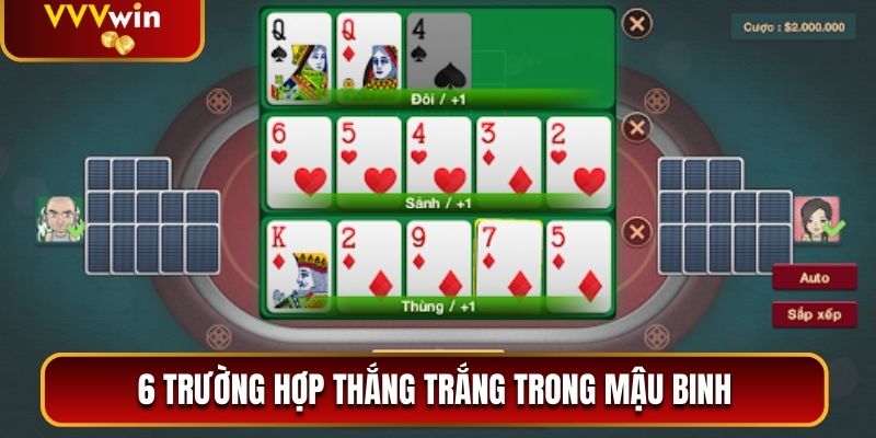 Mậu Binh Đổi Thưởng VVVwin Và Luật Chơi Từ Cơ Bản 2026 3 6 trường hợp thắng trắng trong Mậu Binh